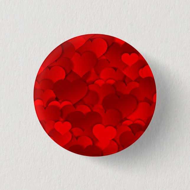 Romantic Red Love Hearts Texture Pattern 3 Cm Round Badge (Front)