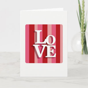 Romantic Red Pink Love Card