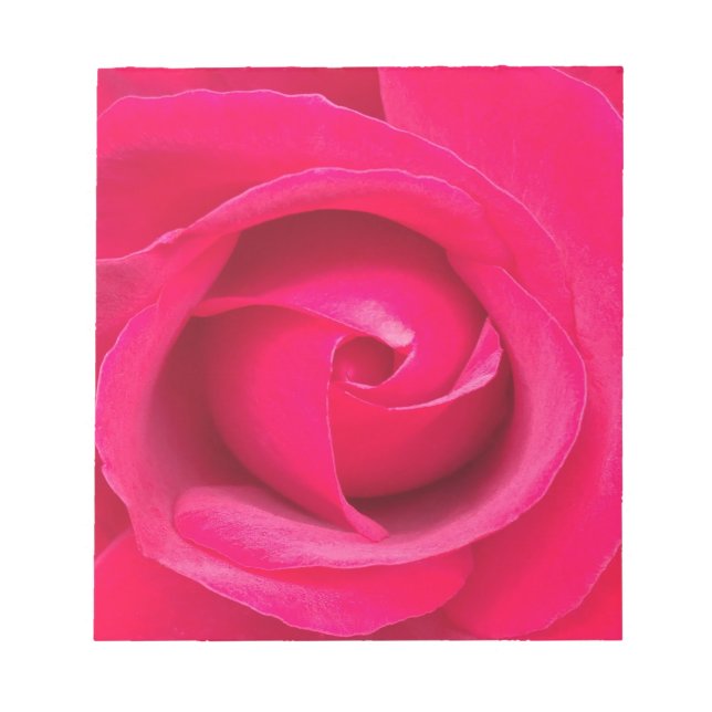 Romantic Red Pink Rose Notepad (Front)