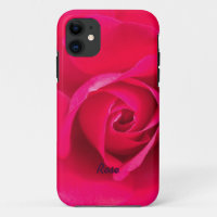 Romantic Red Pink Rose Personalised v2