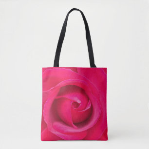 Romantic Red Pink Rose Tote Bag
