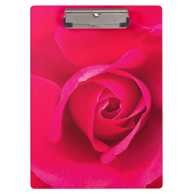 Romantic Red Pink Rose v2 Clipboard (Front)