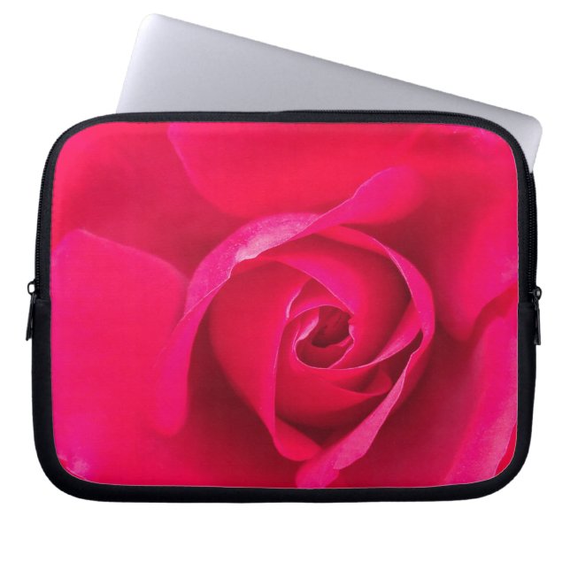 Romantic Red Pink Rose v2 Laptop Sleeve (Front)