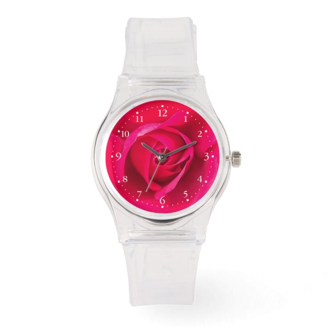Romantic Red Pink Rose v2 Watch (Front)