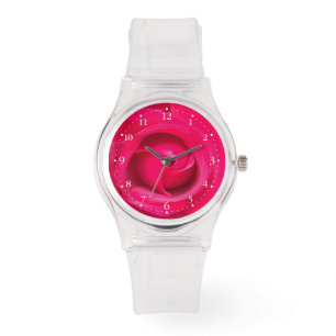 Romantic Red Pink Rose Watch