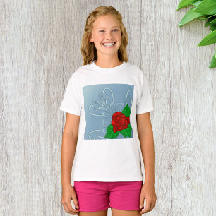 Romantic Red Rose Classic Floral T-Shirt