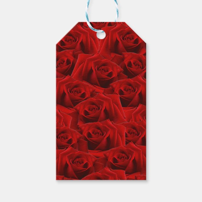 Romantic Red Rose Gift Tags (Front)