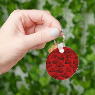  Romantic Red Rose Key Ring