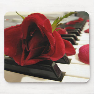 Romantic Red Rose Love Mouse Pad