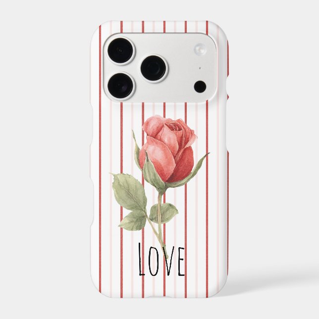 Romantic Red Rose Love Stripes (Back)