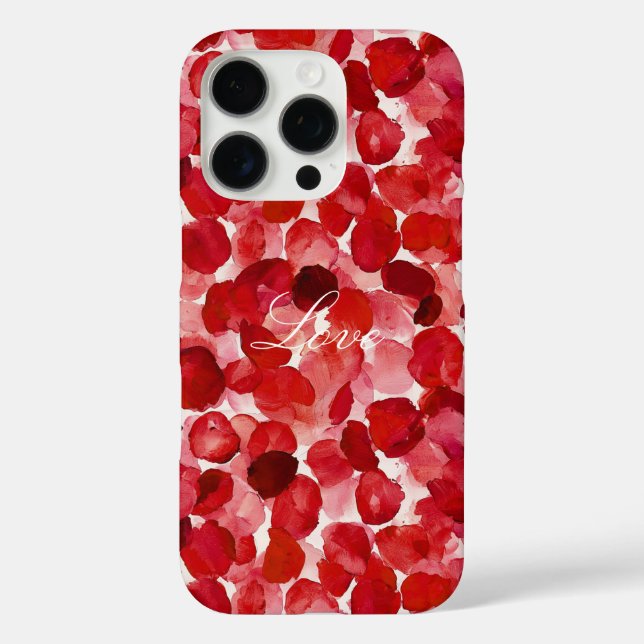 Romantic Red Rose Petals Floral   Case-Mate iPhone Case (Back)