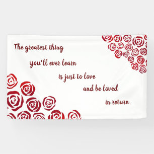 Romantic Red Rose Wedding Banner