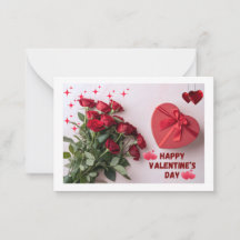 Romantic Red Roses & Heart Gift Box Valentine’s