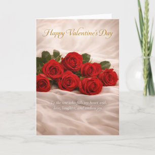 Romantic Red Roses Valentine’s Day Greeting Card