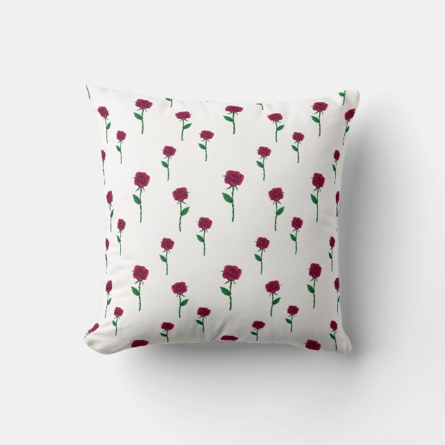 Romantic red roses Valentine's Day pattern Cushion (Front)