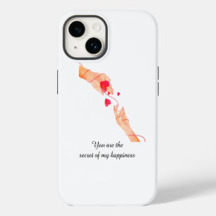 "Romantic Red String of Fate Hands & Hearts – Eter iPhone 14 Case