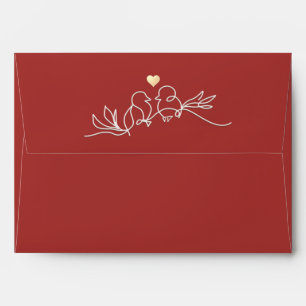 Romantic Red Wedding Envelope
