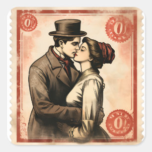 Romantic Retro Stamp Stickers