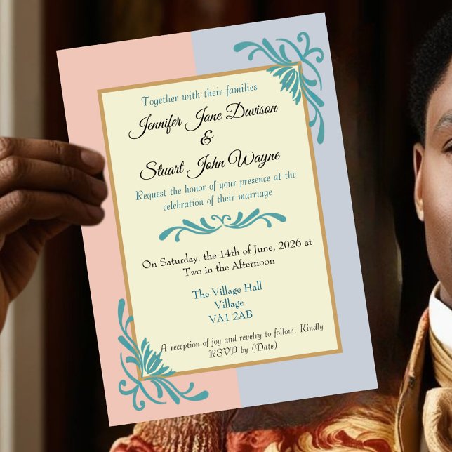 Romantic Rococo Floral Wedding Invitation (Creator Uploaded)