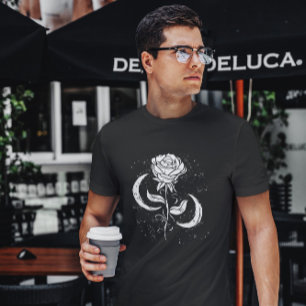 Romantic Rose And Moon T-Shirt