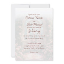 Romantic Rose Arch Pink Door Wedding Invitation