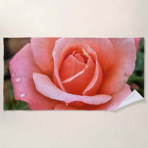 Romantic Rose Botanical Art Print Beach Towel