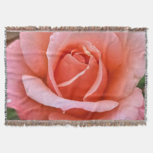 Romantic Rose Botanical Art Print Throw Blanket