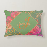 Romantic Rose   Decorative Cushion<br><div class="desc">Inspired by my passion for Fabergè eggs,  I designed this rose pattern you can find on dozens of custom products here at Zazzle! I'm also available for any illustration or customisation you wish,  just message me and I'll get back to you as soon as I can!</div>