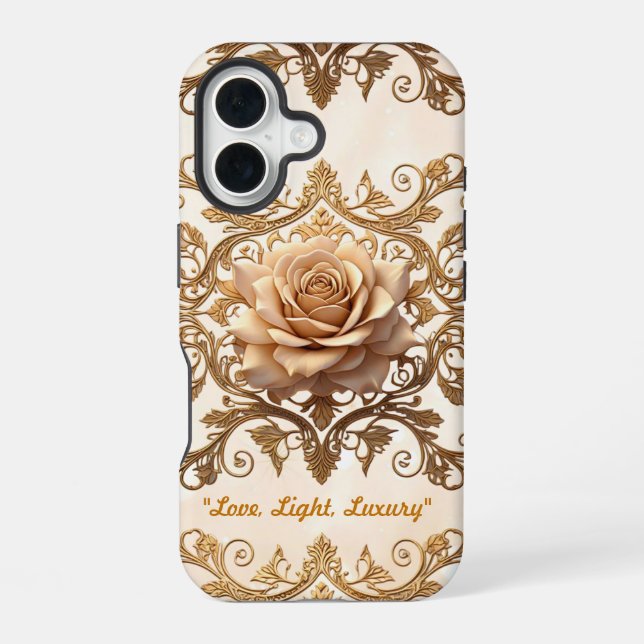 "Romantic Rose Elegance" iPhone 16 Case (Back)