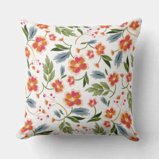 Romantic Rose Floral Seamless Pattern Cushion