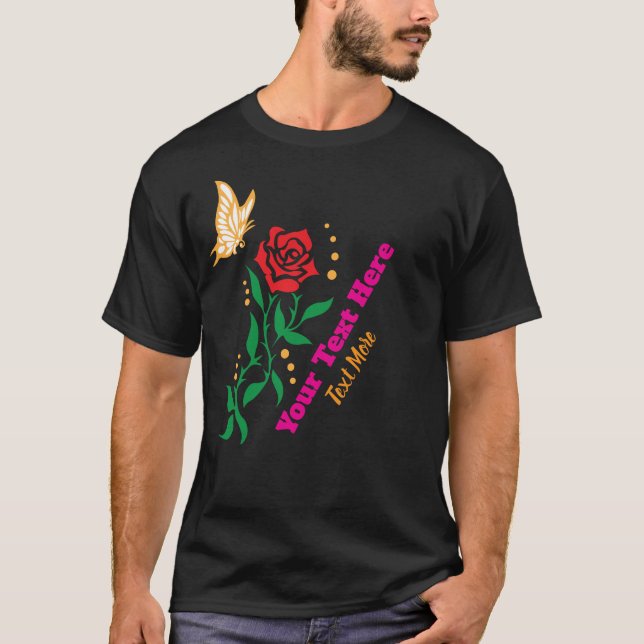 Romantic Rose Flower – Timeless Floral Artwork T-Shirt (Front)