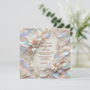  Romantic Rose Flower wedding Invitation