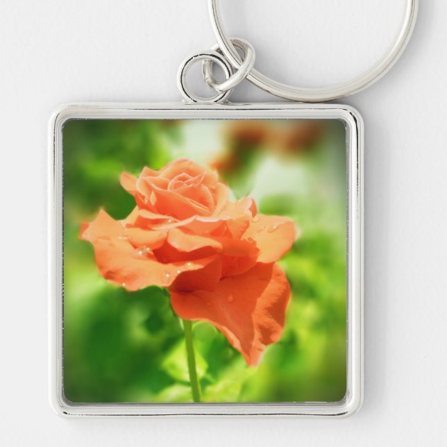 Romantic Rose Flowers #2 Key Ring (Front)