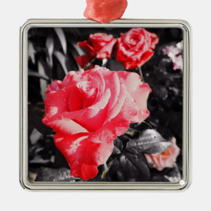 Romantic Rose Flowers #3 Metal Tree Decoration