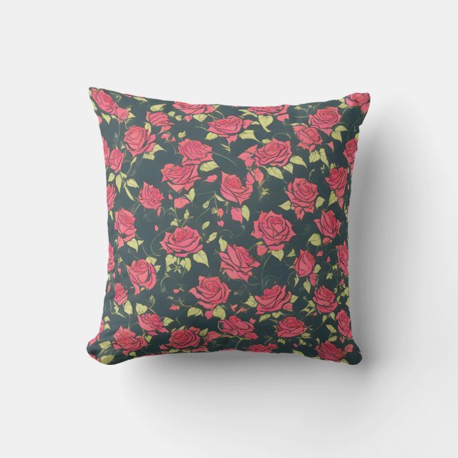 Romantic Rose Garden Cushion (Front)