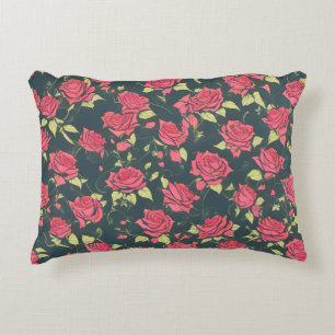 Romantic Rose Garden Decorative Cushion