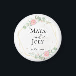 Romantic Rose Geometric Wedding Magnet<br><div class="desc">Fall in love with this stunning design. The elegant design combines a soft,  romantic rose pattern with a bold,  modern geometric shape that perfectly captures the essence of your special day.</div>