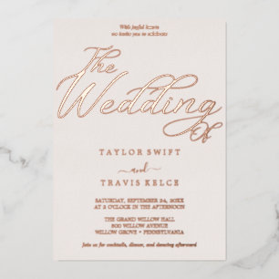 Romantic Rose Gold Foil   Blush All-in-One Wedding