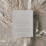 Romantic Rose Gold Foil | Blush Details Card<br><div class="desc">This romantic rose gold foil blush details card is perfect for a simple wedding. The modern classic design features fancy swirls and whimsical flourishes with gorgeous elegant hand lettered typography in luxurious pressed rose gold foil.</div>
