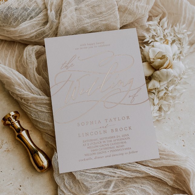 Romantic Rose Gold Foil | Blush The Wedding Of (Creator Uploaded)