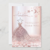 Romantic Rose gold glittery dress celestial Invita
