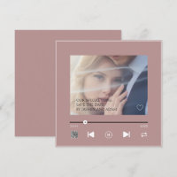 Romantic Rose Gold Wedding Song QR Save Date