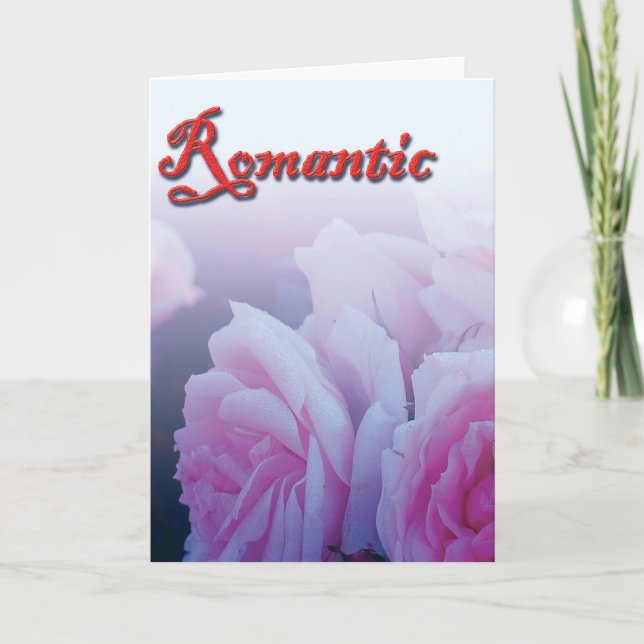 Romantic, rose holiday card (Front)