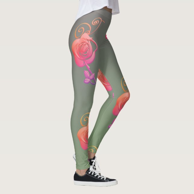 Romantic Rose Leggings (Right)