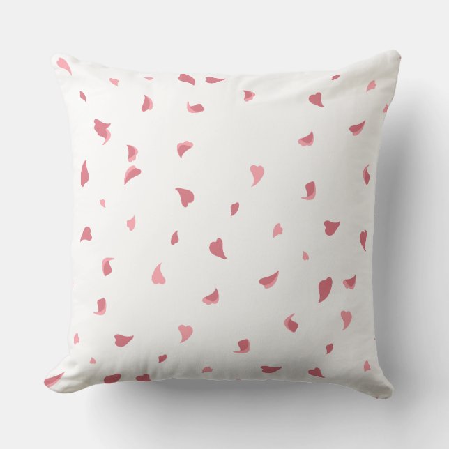 Romantic Rose Petal Throw Pillow (Front)