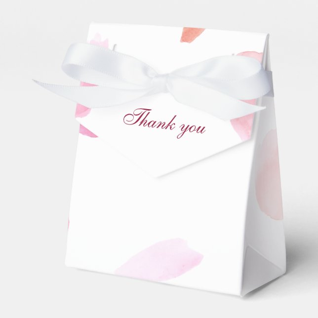 Romantic Rose Petals Favour Box (Front Side)