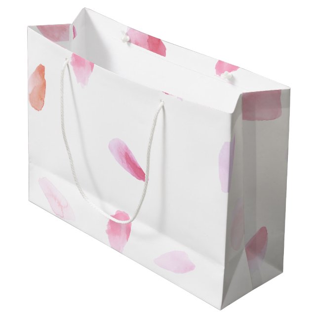 Romantic Rose Petals Large Gift Bag (Front Angled)