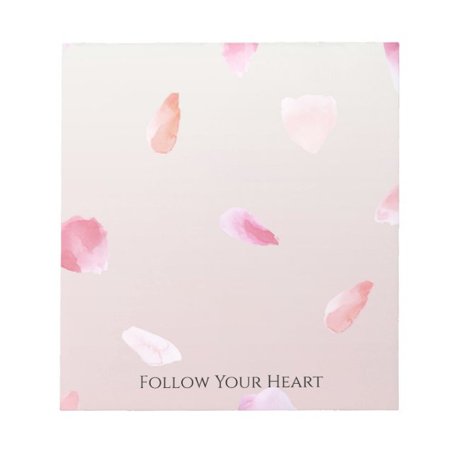 Romantic Rose Petals Notepad (Front)