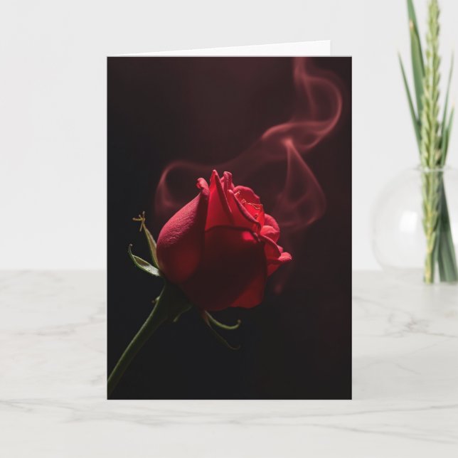 Romantic Rose Smoke Effect Card (Front)