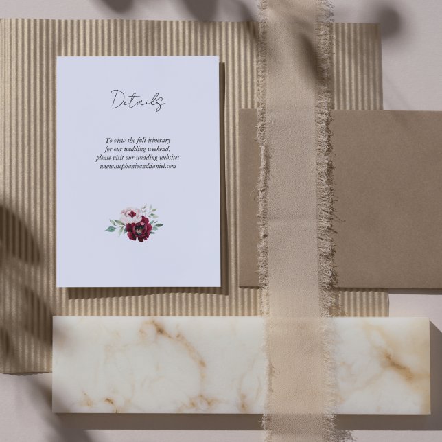 Romantic Rose Wedding Enclosure Card (Creator Uploaded)